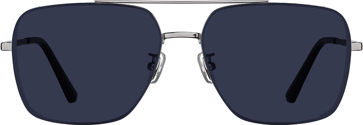 Front view of Aviator Sunglasses T04641116 in Silver