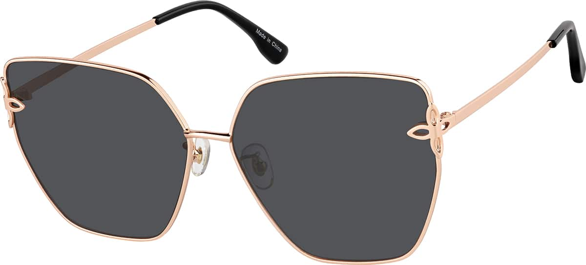 Angle view of Square Sunglasses T04651412 in Gold