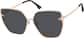 Angle view of Square Sunglasses T04651412 in Gold thumbnail