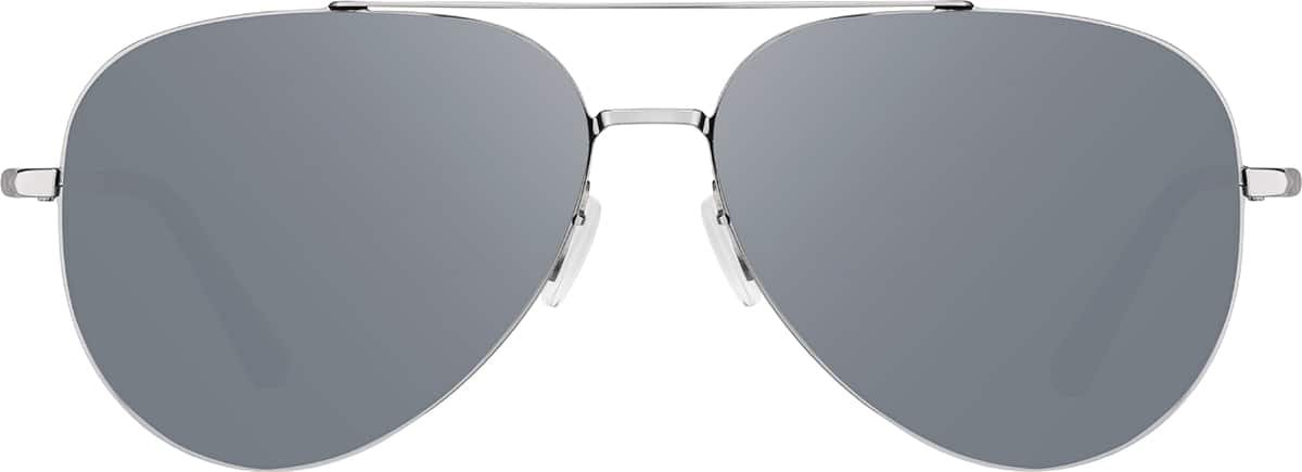 Front view of Aviator Sunglasses T04661111 in Silver