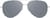 Front view of Aviator Sunglasses T04661111 in Silver thumbnail