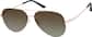 Angle view of Aviator Sunglasses T04661415 in Gold thumbnail