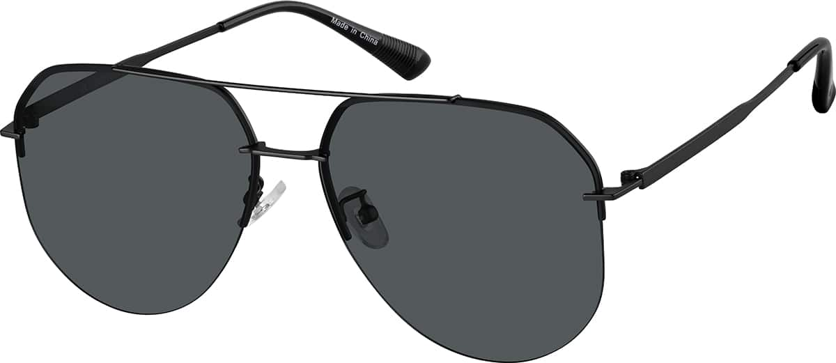 Angle view of Aviator Sunglasses T04672112 in Black