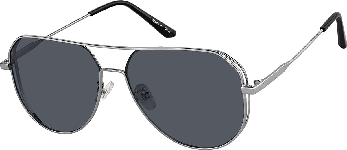 Angle view of Aviator Sunglasses T04681116 in Silver