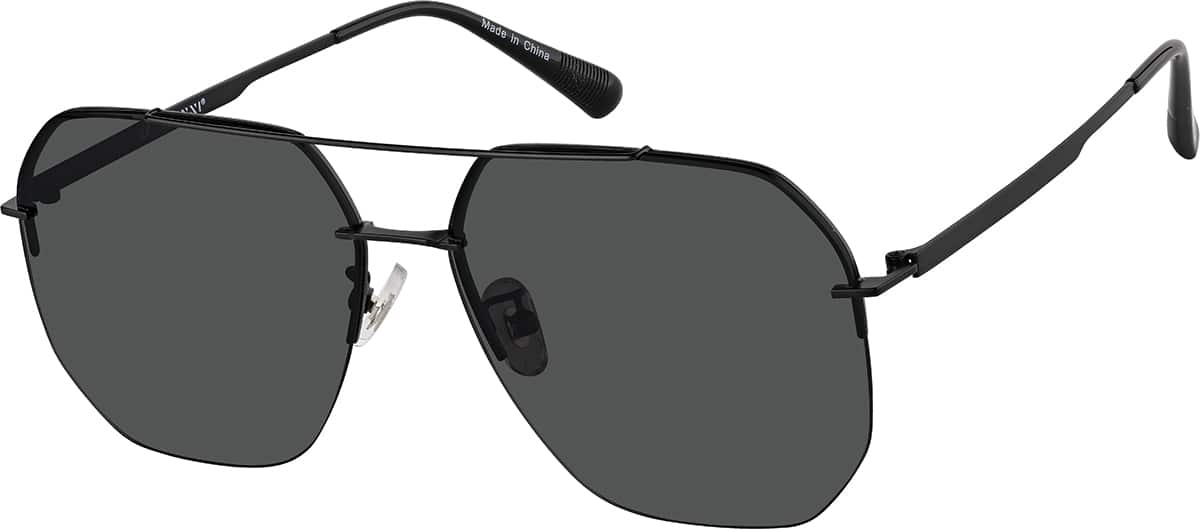 Angle view of Aviator Sunglasses T04692112 in Black