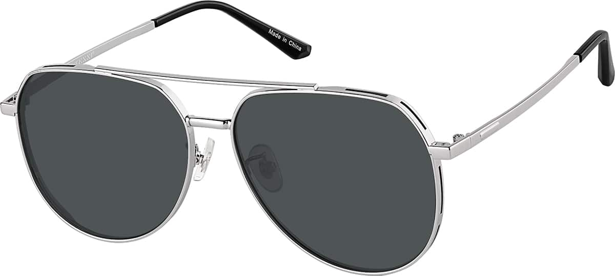 Angle view of Aviator Sunglasses T04701112 in Silver