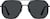 Front view of Aviator Sunglasses T04712112 in Black thumbnail