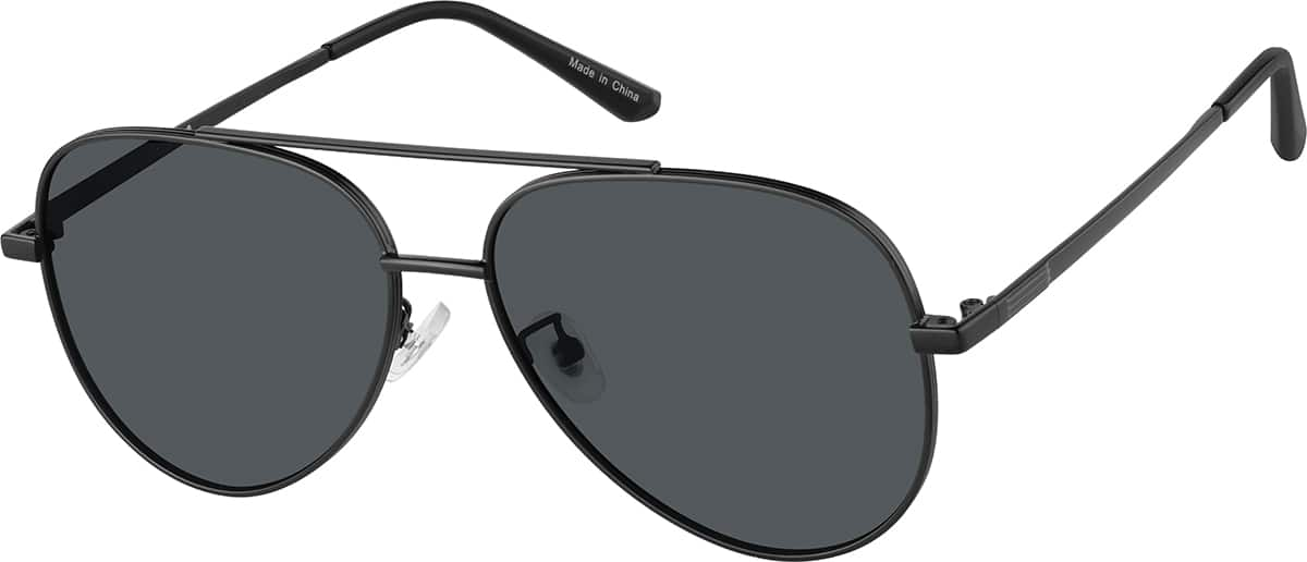 Angle view of Aviator Sunglasses T04722112 in Black