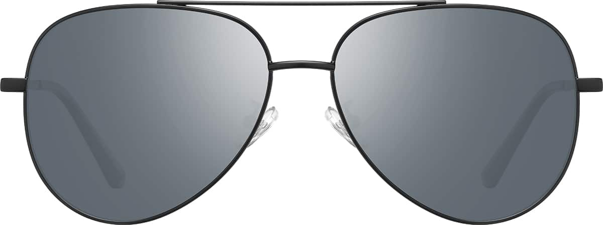 Front view of Aviator Sunglasses T04722116 in Black