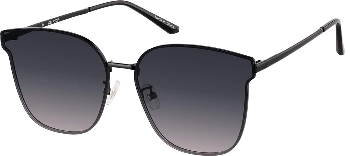 Angle view of Square Sunglasses T04732112 in Black