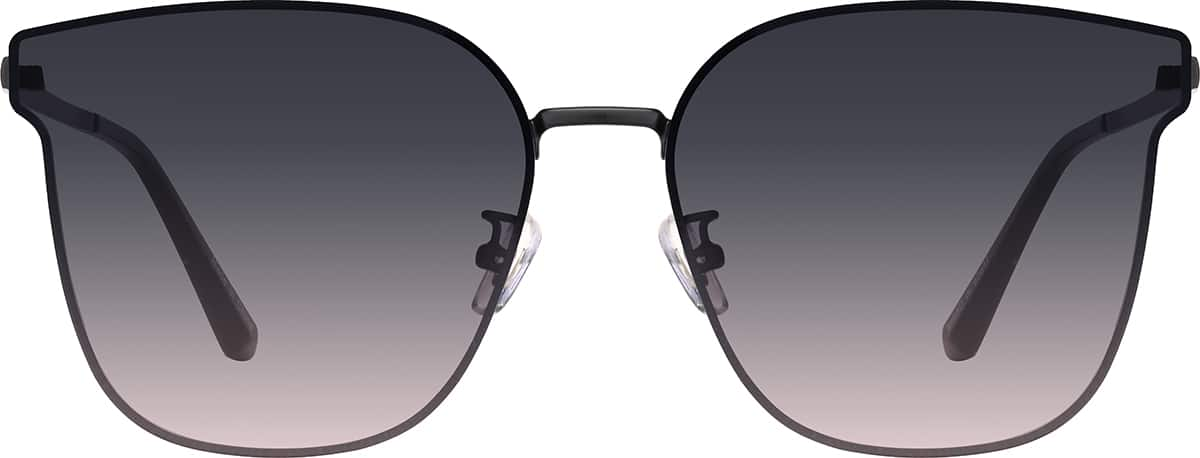 Front view of Square Sunglasses T04732112 in Black