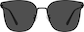 Front view of Square Sunglasses T04732121 in Black thumbnail