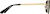 Side view of Rectangle Sunglasses T04741412 in Gold thumbnail