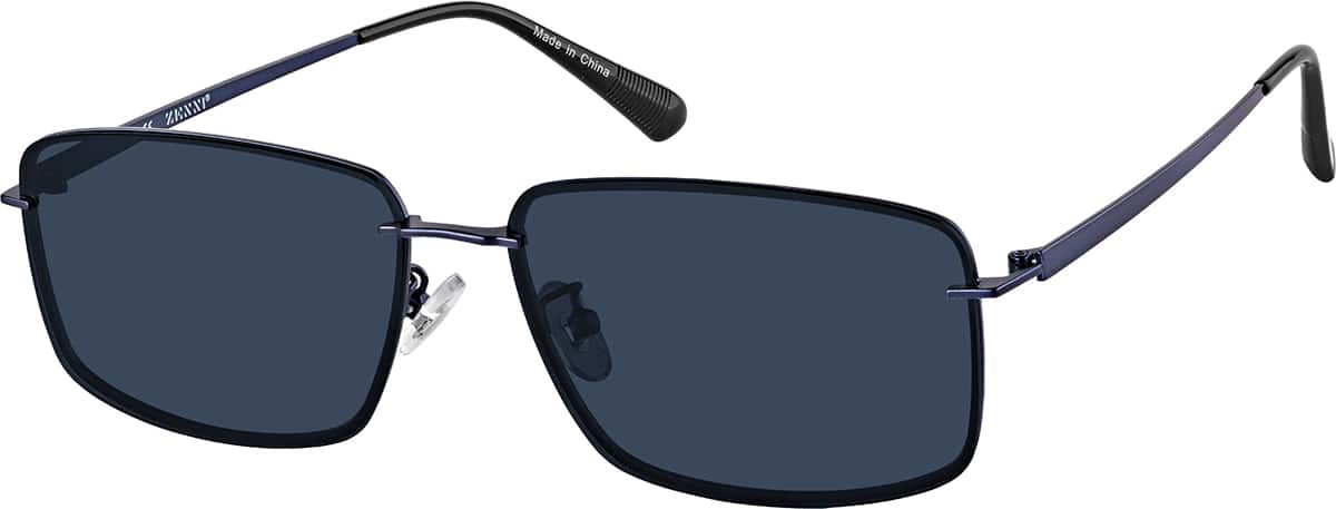 Angle view of Rectangle Sunglasses T04742116 in Blue