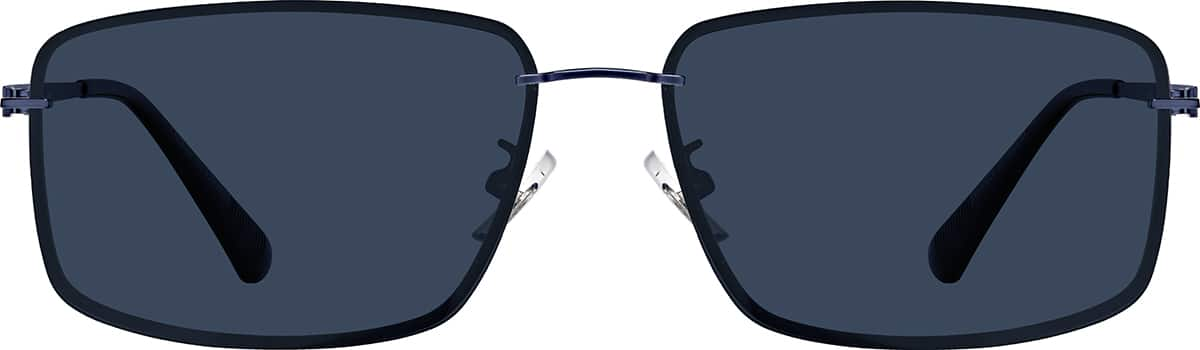 Front view of Rectangle Sunglasses T04742116 in Blue