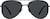 Front view of Aviator Sunglasses T04752112 in Black thumbnail