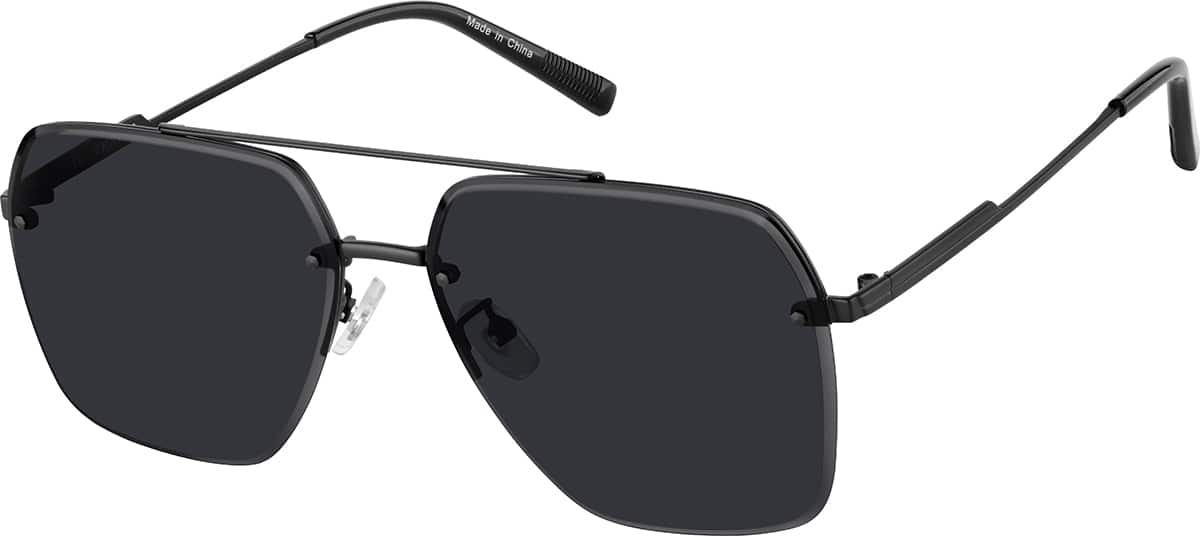 Angle view of Aviator Sunglasses T04762112 in Black