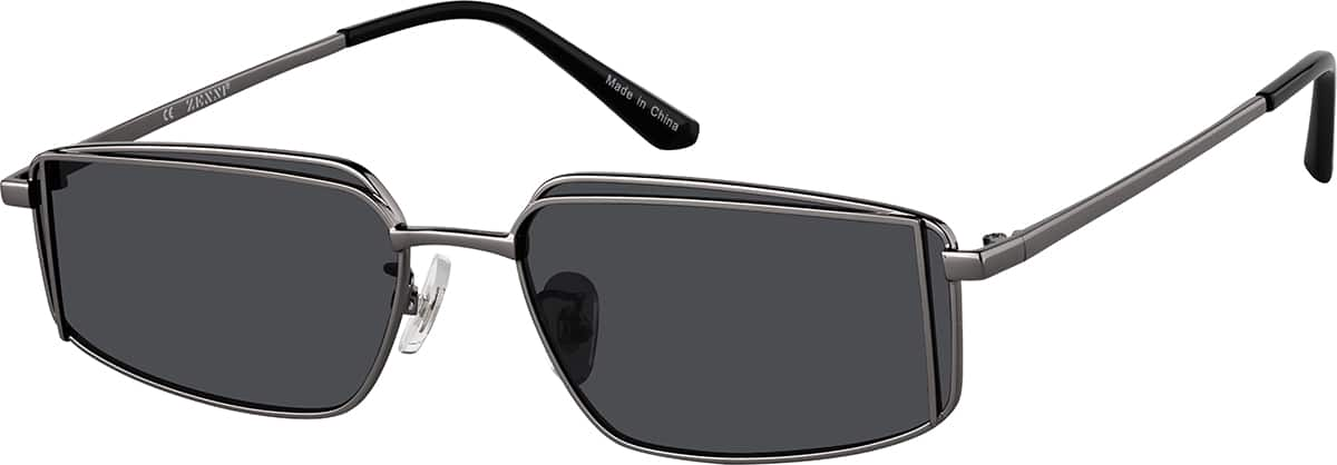 Angle view of Rectangle Sunglasses T04771212 in Gray