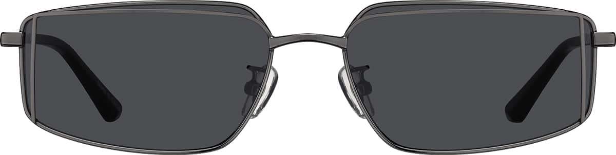 Front view of Rectangle Sunglasses T04771212 in Gray