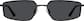 Front view of Rectangle Sunglasses T04772112 in Black thumbnail