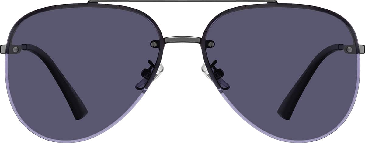 Front view of Aviator Sunglasses T04781216 in Gray