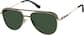 Angle view of Aviator Sunglasses T04791424 in Gold thumbnail