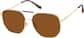 Angle view of Aviator Sunglasses T04821415 in Gold thumbnail