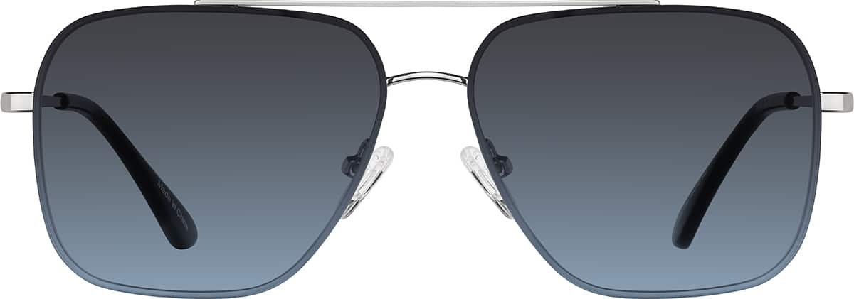 Front view of Aviator Sunglasses T04831116 in Silver