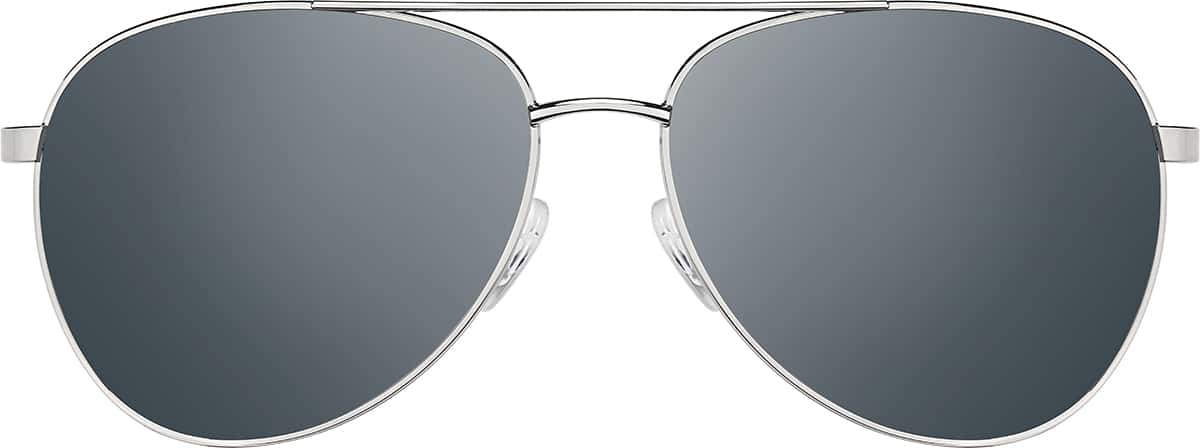 Front view of Aviator Sunglasses T04841112 in Silver