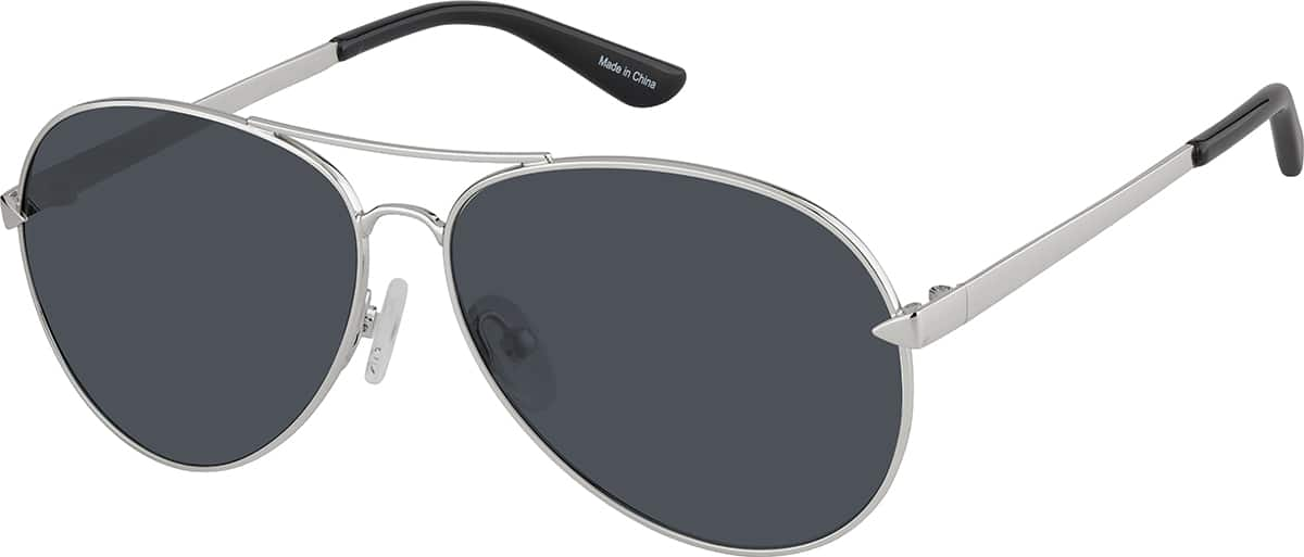 Angle view of Aviator Sunglasses T04851112 in Silver