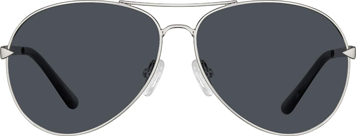 Front view of Aviator Sunglasses T04851112 in Silver