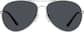 Front view of Aviator Sunglasses T04851112 in Silver thumbnail