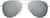 Front view of Kids' Aviator Sunglasses T04861112 in Silver thumbnail