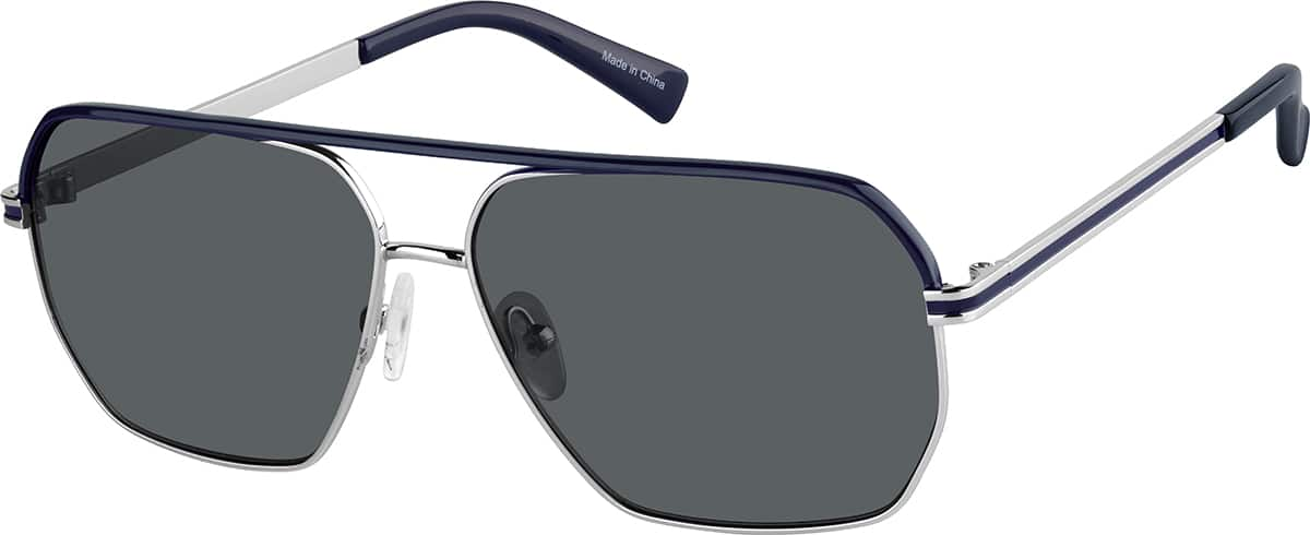 Angle view of Aviator Sunglasses T04871112 in Silver