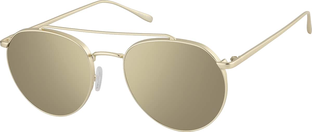 Angle view of Aviator Sunglasses T04881415 in Gold