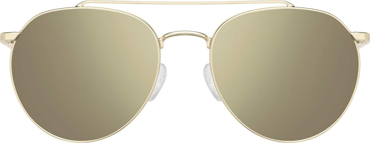 Front view of Aviator Sunglasses T04881415 in Gold