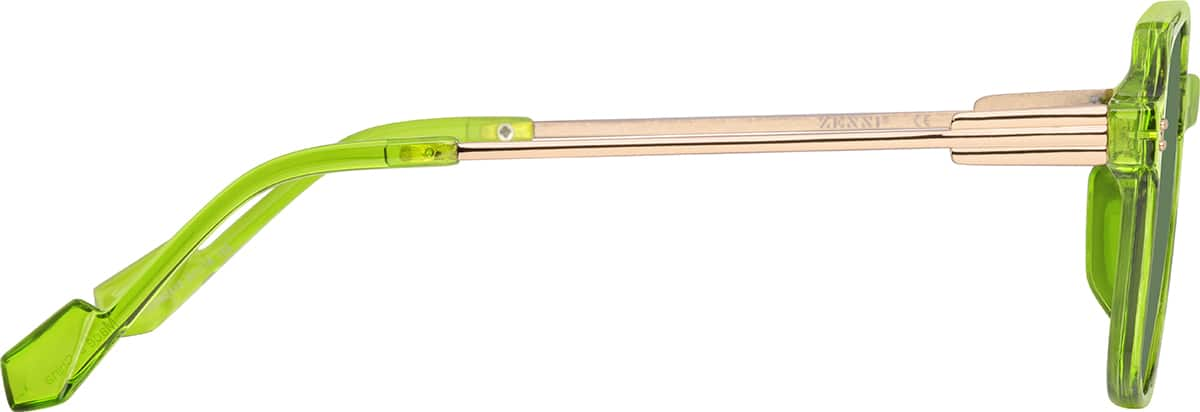 Side view of Square Sunglasses T05542412 in Green