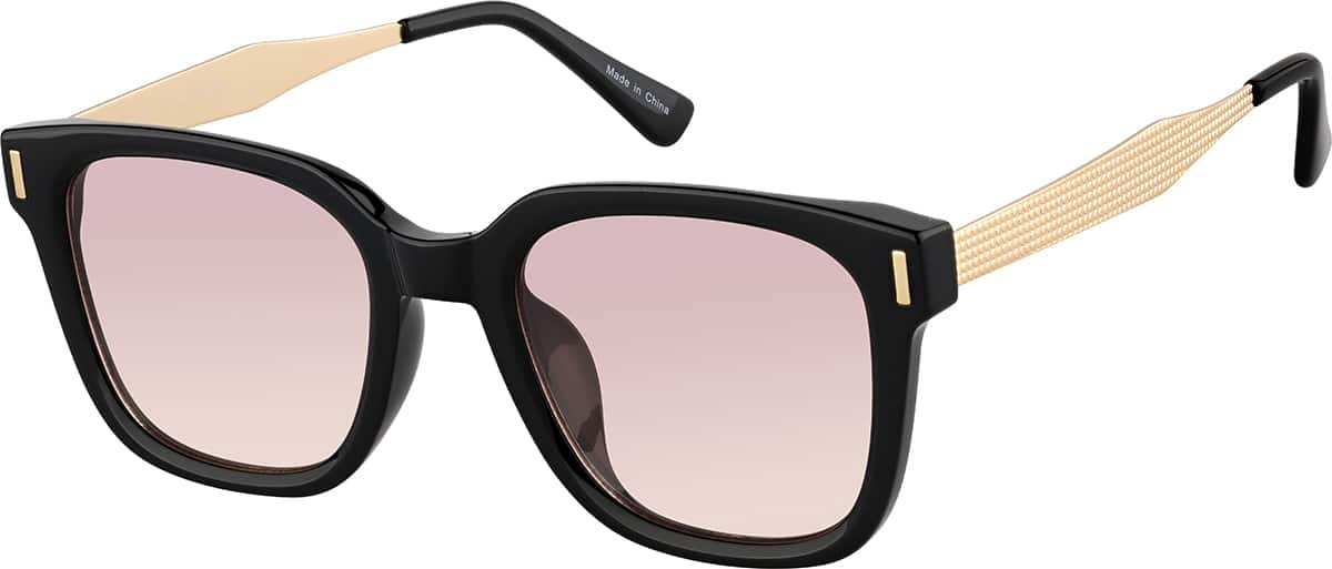 Angle view of Square Sunglasses T05572119 in Black