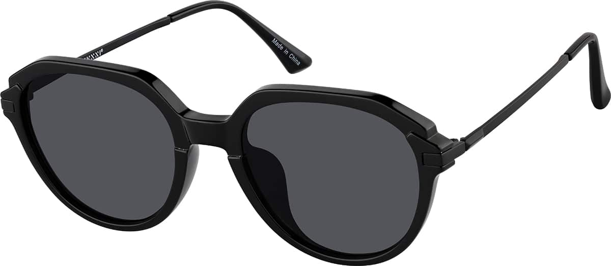 Angle view of Round Sunglasses T05592112 in Black