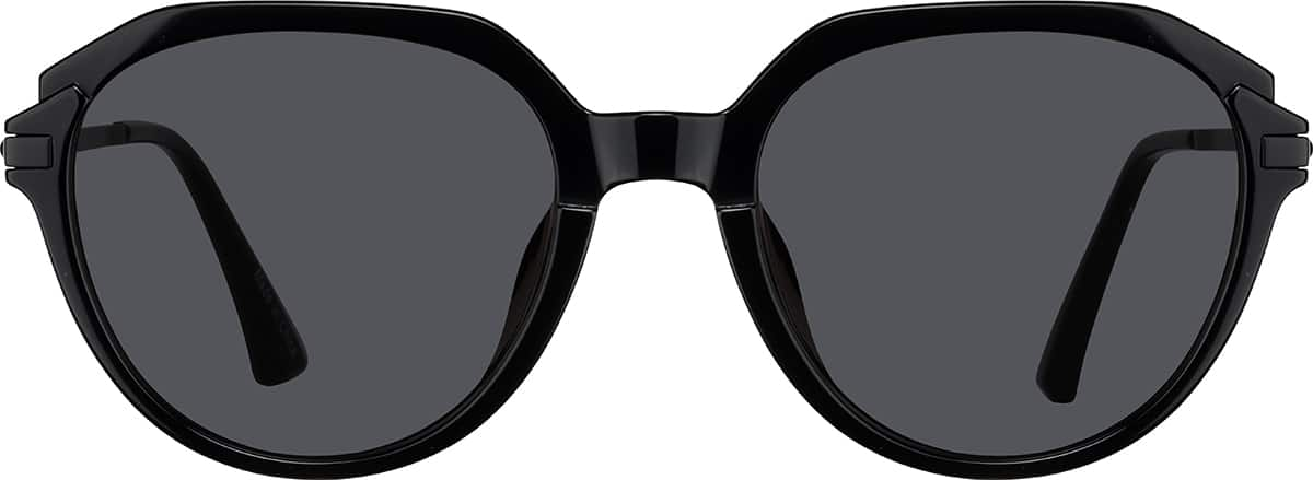 Front view of Round Sunglasses T05592112 in Black