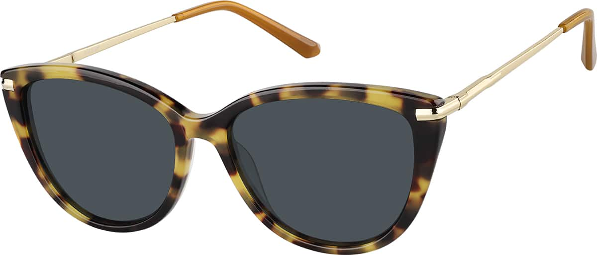 Angle view of Cat-eye Sunglasses T05612512 in Tortoiseshell