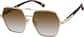 Angle view of Aviator Polarized Sunglasses T06021415 in Gold thumbnail
