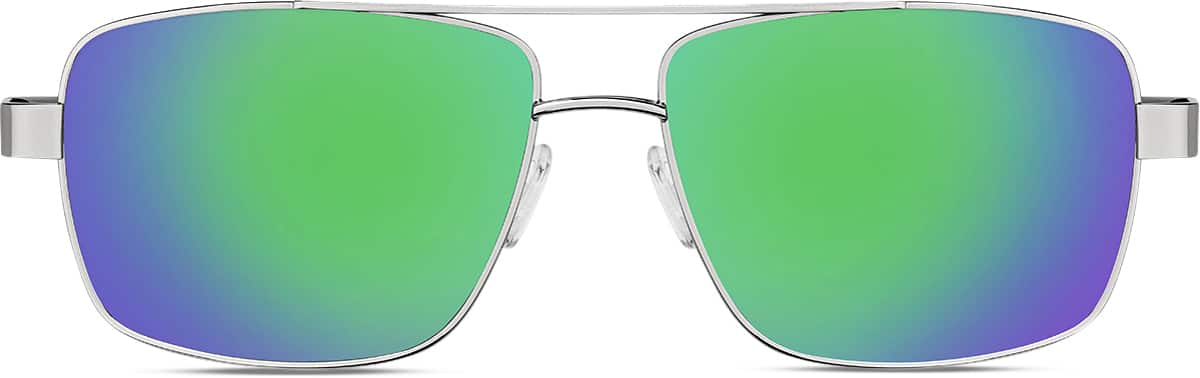 Front view of Aviator Sunglasses T06041124 in Silver