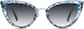 Front view of Cat-Eye Sunglasses T06051612 in Blue thumbnail