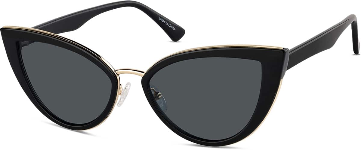 Angle view of Cat-Eye Sunglasses T06052112 in Black