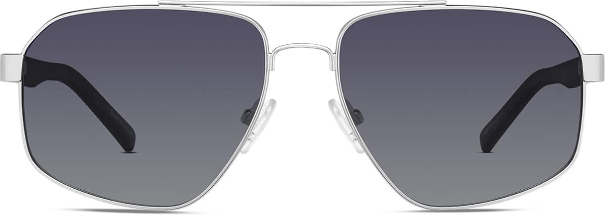 Front view of Aviator Sunglasses T06061117 in Silver