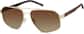 Angle view of Aviator Sunglasses T06061415 in Gold thumbnail