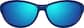 Front view of Wraparound Sunglasses T08021616 in Blue with Blue Mirror thumbnail