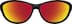 Wraparound Sunglasses T08022142 in Black with Flame Mirror