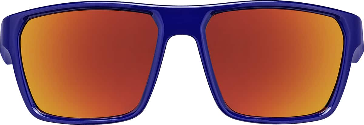 Front view of Rectangle Sunglasses T08041642 in Blue